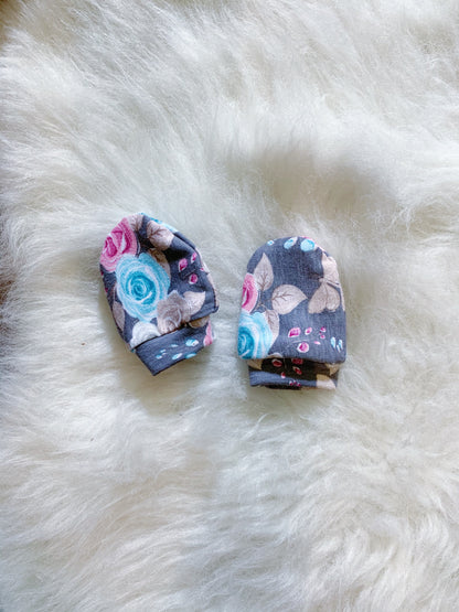 Flowers Baby Mittens