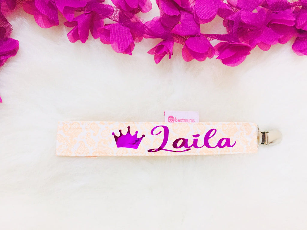 Simone Flowers Pacifier Clip