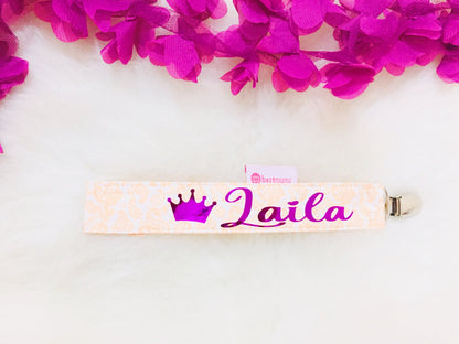 Simone Flowers Pacifier Clip