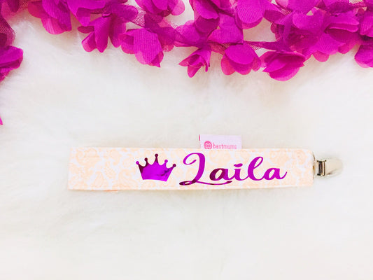 Simone Flowers Pacifier Clip