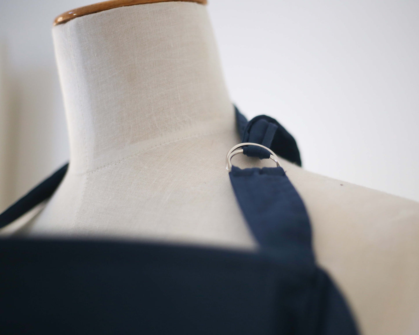 Adjustable neck strap on Blue Navy Nursing Cover