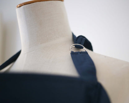 Adjustable neck strap on Blue Navy Nursing Cover