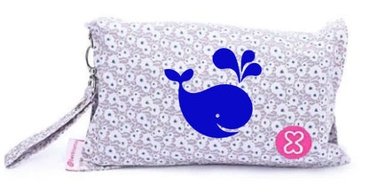 Beige dot flowers diaper wallet