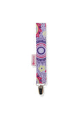Purple Circles Pacifier Clip