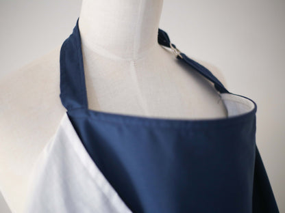 Structured neckline of Blue Navy Nursing Cover

