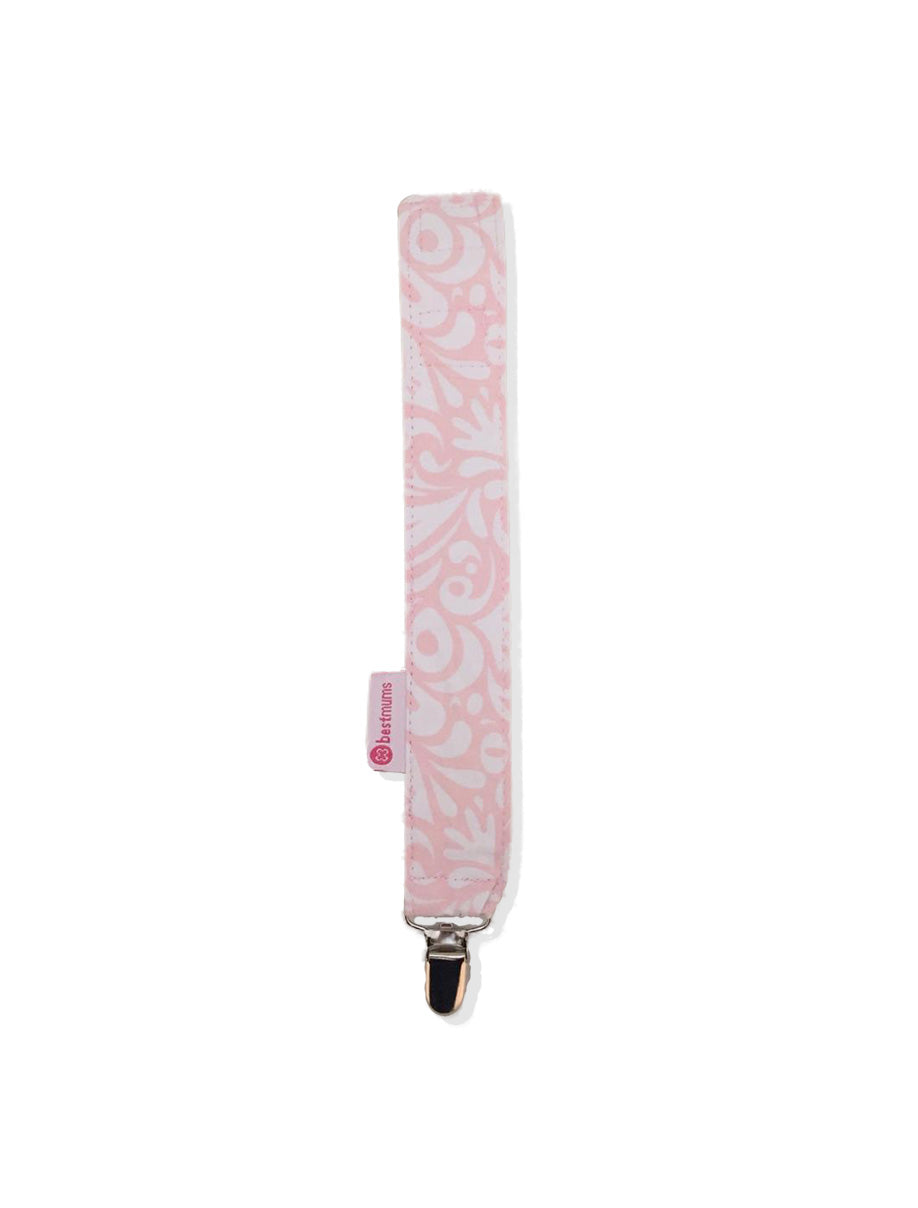 Rose Print Pacifier Clip