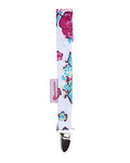 White pink Pacifier Clip