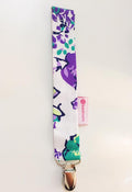 White Purple Pacifier Clip
