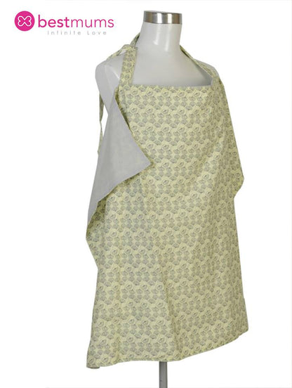 Yellow umbrella print nursing cover for breastfeeding